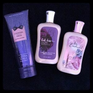 Bundle 3 unused bath and body works lotions